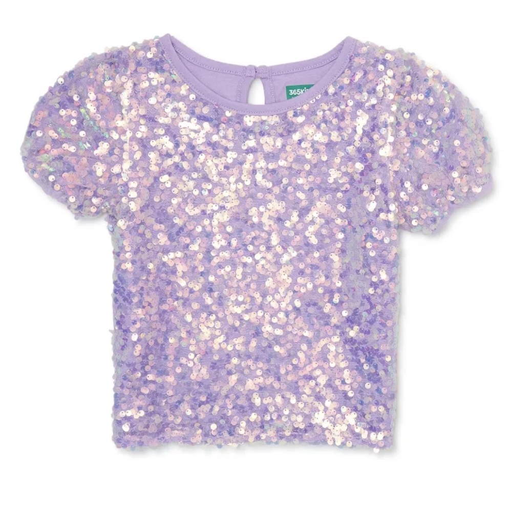 Purple Sequin Kids Top